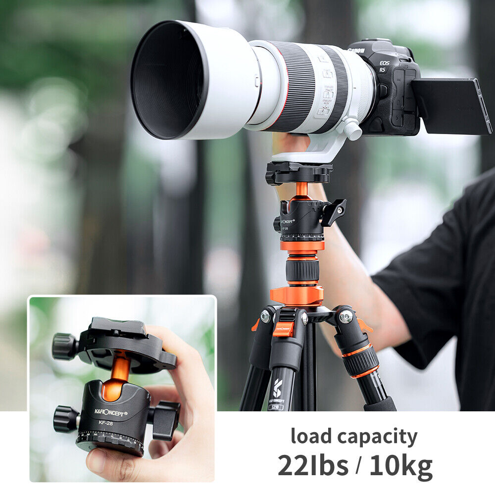 K&F Concept 78" Aluminum Camera Tripod with Ball Head