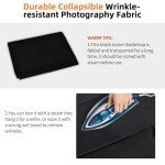 Collapsible Black Photography Backdrop 5x6.5ft