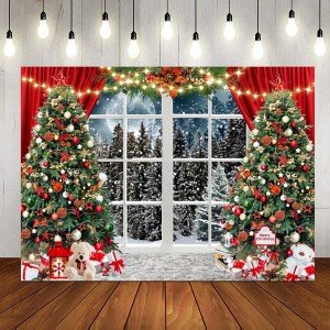 Winter Christmas Backdrop for Kids' Parties 7x5ft