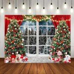 Winter Christmas Backdrop for Kids' Parties 7x5ft