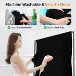 Collapsible Black Photography Backdrop 5x6.5ft