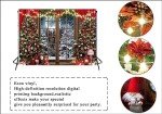 LTLYH 7x5ft Winter Christmas Photography Backdrop Xmas Rustic Wooden Window Full Moon Night Background Baby Kids Party Decorations Portrait Cake Table Banner Photo Studio Props
