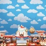 Blue Sky White Clouds Backdrop Cartoon Kids Newborn Birthday Party Photography Background Boys Baby Shower Portraits Photo Booth Wedding Party Decor Props 6 * 3.6ft