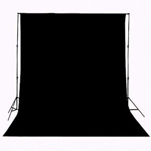 HMTfoto Background Solid Black Backdrop Muslin Portrait Background Screen for Photo Backdrop Video Photography Studio(5x7ft, Black)