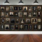 Halloween Portrait Backdrop Banner Horror Decorations - Haunted Banner Gothic Mansion Portraits Backdrop Banner Change Face Halloween Party Decoration