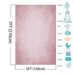 Mocsicka Pink Photography Backdrops Pink Texture Abstract Photo Backdrop Vintage Headshot Portrait Background for Photography Studio Props (Pink, 5x7ft)