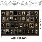 Halloween Portrait Backdrop Banner Horror Decorations - Haunted Banner Gothic Mansion Portraits Backdrop Banner Change Face Halloween Party Decoration