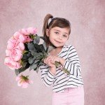 Mocsicka Pink Photography Backdrops Pink Texture Abstract Photo Backdrop Vintage Headshot Portrait Background for Photography Studio Props (Pink, 5x7ft)