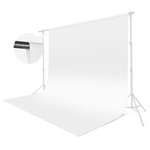 White Backdrop for Photoshoot, 10x10ft Photography Backdrops Double-Sided, White Photo Backdrop Curtain for Party, Polyester Fabric White Background Screen for Photographic Studio Picture Portrait