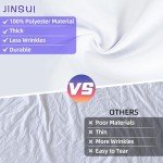 White Backdrop for Photoshoot, 10x10ft Photography Backdrops Double-Sided, White Photo Backdrop Curtain for Party, Polyester Fabric White Background Screen for Photographic Studio Picture Portrait