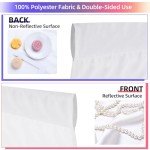 White Backdrop for Photoshoot, 10x10ft Photography Backdrops Double-Sided, White Photo Backdrop Curtain for Party, Polyester Fabric White Background Screen for Photographic Studio Picture Portrait
