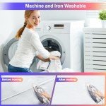 White Backdrop for Photoshoot, 10x10ft Photography Backdrops Double-Sided, White Photo Backdrop Curtain for Party, Polyester Fabric White Background Screen for Photographic Studio Picture Portrait