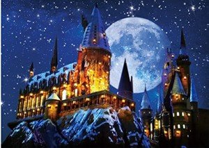 CHAIYA 7X5FT Magic Castle School Palace Backdrop Halloween Night Big Moon Lightning Photography Backdrop Baby Shower Child Portrait Birthday Party Decoration Backdrops