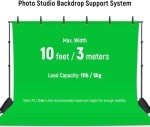 Neewer Photo Studio Backdrop Support System, 10ft/3m Wide 6.6ft/2m High Adjustable Background Stand with 4 Crossbars, 6 Backdrop Clamps, 2 Sandbags, and Carrying Bag for Portrait & Studio Photography