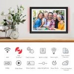 32GB FRAMEO 10.1 Inch WiFi Digital Photo Frame with LED Light, 1280x800 HD IPS LCD Touch Screen, Auto-Rotate Portrait and Landscape, 32GB Storage, Share Moments Instantly via Frameo App from Anywhere