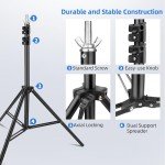 Photo Backdrop Stand, 10x6.5 ft Background Stand for Photoshoot, Hemmotop Adjustable Backdrops Stand for Parties, Photography, Photo Booth, Projector Screen, Movie Screen, Portraits, Streaming