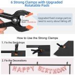 Photo Backdrop Stand, 10x6.5 ft Background Stand for Photoshoot, Hemmotop Adjustable Backdrops Stand for Parties, Photography, Photo Booth, Projector Screen, Movie Screen, Portraits, Streaming