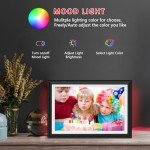 32GB FRAMEO 10.1 Inch WiFi Digital Photo Frame with LED Light, 1280x800 HD IPS LCD Touch Screen, Auto-Rotate Portrait and Landscape, 32GB Storage, Share Moments Instantly via Frameo App from Anywhere