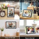 32GB FRAMEO 10.1 Inch WiFi Digital Photo Frame with LED Light, 1280x800 HD IPS LCD Touch Screen, Auto-Rotate Portrait and Landscape, 32GB Storage, Share Moments Instantly via Frameo App from Anywhere
