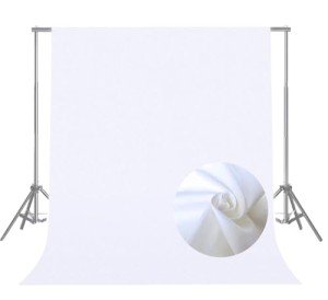 8FTX10FT White Backdrop for Photography, White Backdrop for Photoshoot - Photo Backdrop Curtain, Perfect White Screen Backdrops for Party Portrait Photoshoots Video Studio