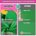 Green Screen Backdrop for Streaming, Small Green Backdrop Background 5 x 6.5 Ft Collapsible Greenscreen Backdrop, Portrait Background Green Back Drop Cloths for Zoom Photography Studio with Rod Pocket