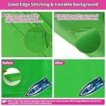 Green Screen Backdrop for Streaming, Small Green Backdrop Background 5 x 6.5 Ft Collapsible Greenscreen Backdrop, Portrait Background Green Back Drop Cloths for Zoom Photography Studio with Rod Pocket