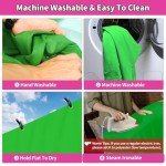 Green Screen Backdrop for Streaming, Small Green Backdrop Background 5 x 6.5 Ft Collapsible Greenscreen Backdrop, Portrait Background Green Back Drop Cloths for Zoom Photography Studio with Rod Pocket