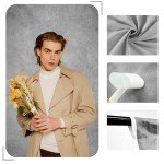 Mocsicka Light Grey Photography Backdrops Light Grey Texture Abstract Photo Backdrop Vintage Headshot Portrait Background for Photography Studio Props(Light Grey, 5x7ft)