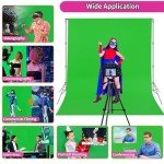 Green Screen Backdrop for Streaming, Small Green Backdrop Background 5 x 6.5 Ft Collapsible Greenscreen Backdrop, Portrait Background Green Back Drop Cloths for Zoom Photography Studio with Rod Pocket