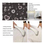 Black Heart Early 2000s Photography Backdrops Baby Shower Children Portrait Photo Decor 90s Stars Old School Photo Glamour Shots Birthday Party Photo Background Studio 7x5ft Vinyl Props