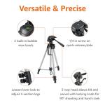 Amazon Basics 152 cm Lightweight Camera Tripod, Black