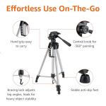 Amazon Basics 152 cm Lightweight Camera Tripod, Black