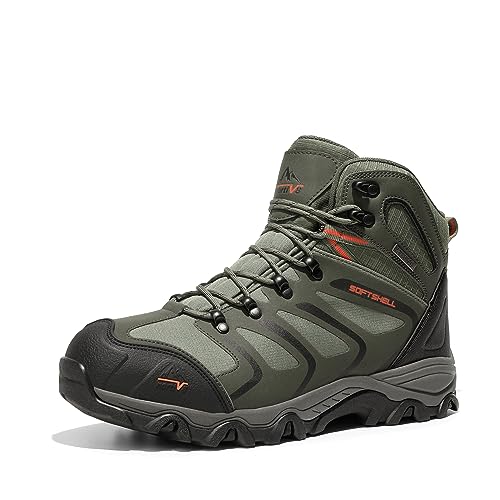 NORTIV 8 Men's Waterproof Hiking Boots - Army Green