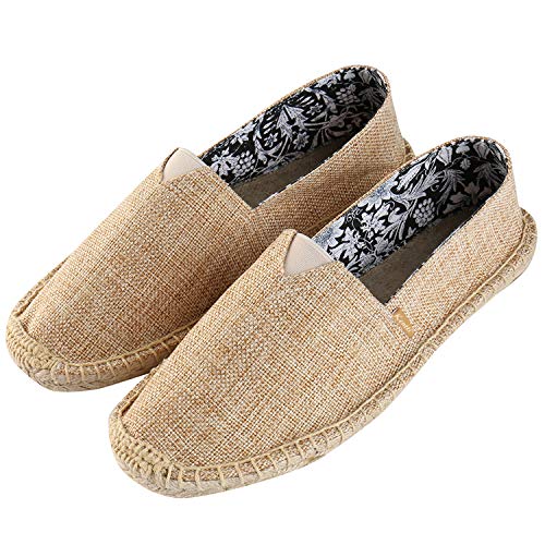 Kentti Men's Beige Slip-On Loafers, Size 7-7.5