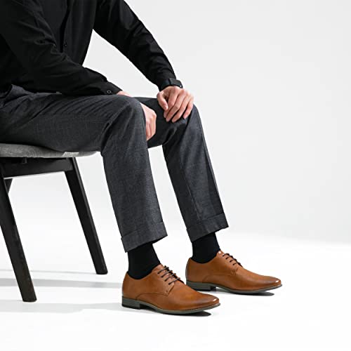 Jousen Men's Brown Oxford Dress Shoes