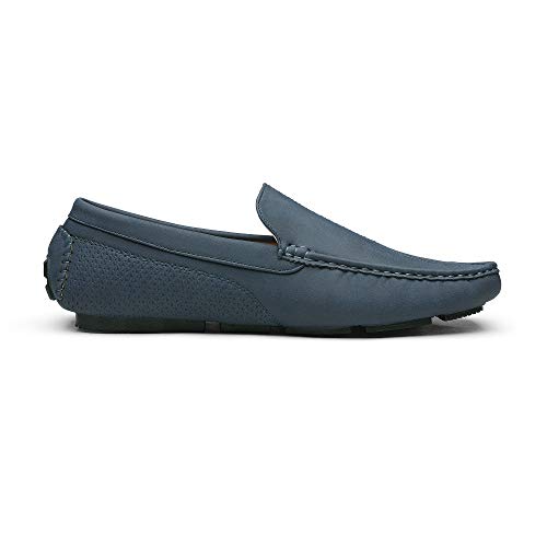 Navy Bruno Marc Men's Penny Loafers, Size 11
