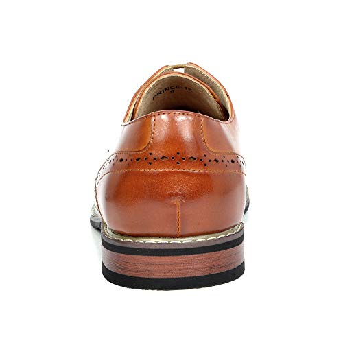 Brown Leather Lined Oxford Dress Shoes for Men