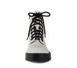 Soda FIRM White Lace-Up Ankle Combat Booties