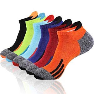 Colorful Ankle Athletic Socks for Men - 6 Pairs