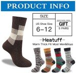 Bright Colorful Men's Wool Thermal Crew Socks - 5 Pairs