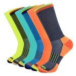 Colorful Men's Athletic Crew Socks - 6 Pack