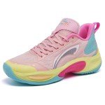 Colorful Unisex Basketball Sneakers - Size 7.5 Pink
