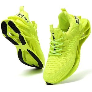 Fluorescent Green Men’s Athletic Running Sneakers