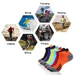 Colorful Ankle Athletic Socks for Men - 6 Pairs