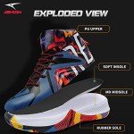 Colorful High Top Men's Basketball Sneakers 8.5