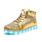 Colorful LED Light-Up High Top Sneakers