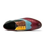 Colorful Men's Oxford Lace-up Brogues Shoes