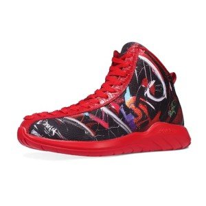 Colorful High Top Graffiti Sneakers for Men