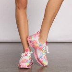 Colorful Lightweight Knit Air Cushion Sneakers for Women