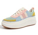 Colorful Women's Breathable Running Shoes - Pink/Yellow